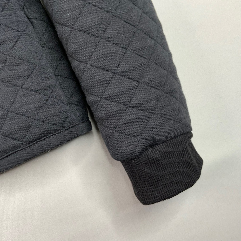 Marine Layer Quilted Bomber Jacket Black Full Zip PKO Logo Men's Medium - Picture 4 of 6